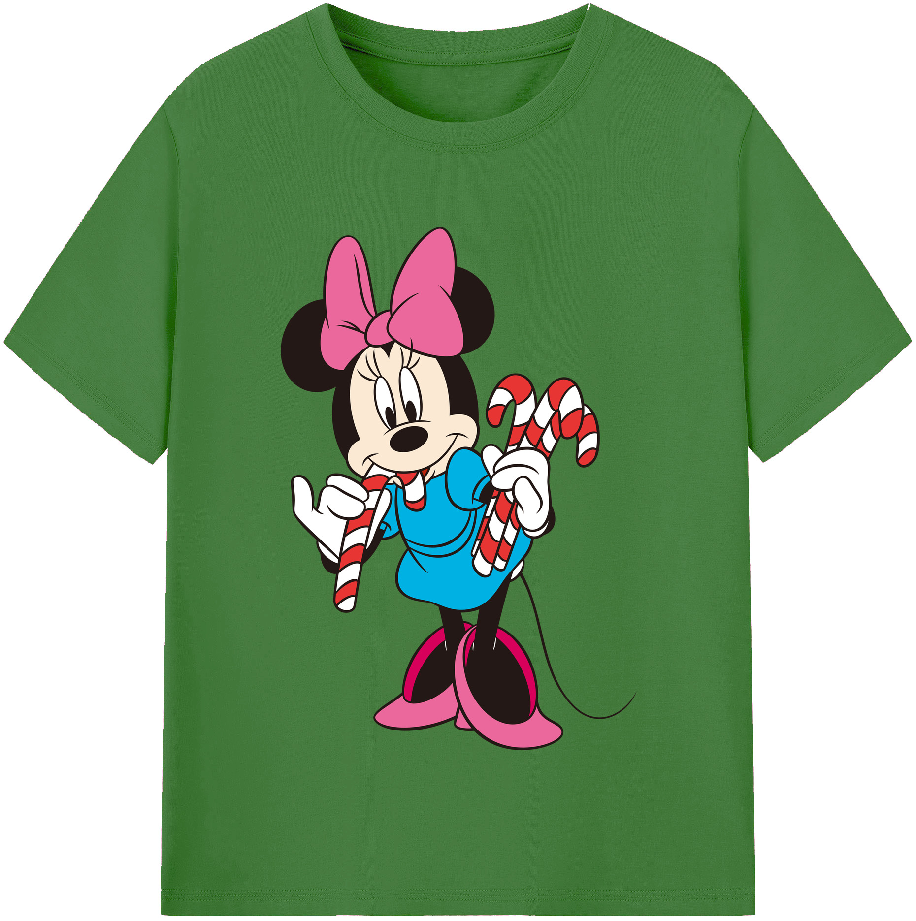 （画像用） ミッキーマウス Mickey Mouse レディースカジュアルプリントTシャツ（綿100％）